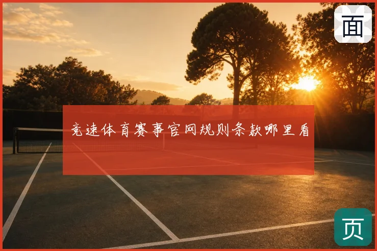 竞速体育赛事官网规则条款哪里看